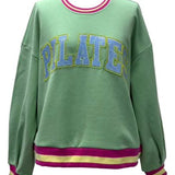 Green 'PILATES' Sweatshirt | Queen Of Sparkles