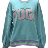 Aqua "YOGA" Sweatshirt | Queen Of Sparkles