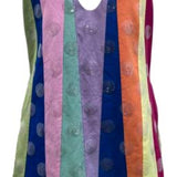 Multi Stripe Clear Sequin Polka Dot Tank Dress | Queen Of Sparkles
