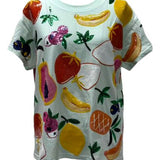 Light Blue Multi Fruit Tee | Queen Of Sparkles