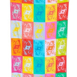 Multi Colorblock QOS Card Logo Fringe Oversized Beach Towel | Queen Of Sparkles
