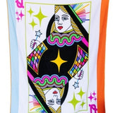 Multi QOS Card Logo Oversized Beach Towel | Queen Of Sparkles