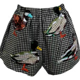 Black & White Gingham Duck Short | Queen Of Sparkles