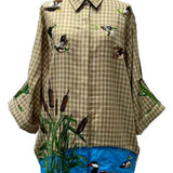 Plaid Ducks In A Pond Button Up Dress | Queen Of Sparkles