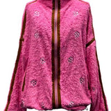 Hot Pink Rhinestone Zip Up Fleece | Queen Of Sparkles
