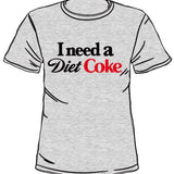 Licensed Grey "I Need A Diet Coke" Tee | Queen Of Sparkles