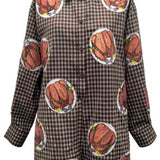 Brown Plaid Turkey On Plates Button Up Romper | Queen Of Sparkles
