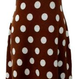 Brown Polka Dot Pumpkin Knit Midi Tank Dress | Queen Of Sparkles