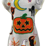 Ivory Halloween Icon Knit Dress | Queen Of Sparkles