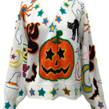 Ivory Halloween Icon Button Up Cardigan | Queen Of Sparkles