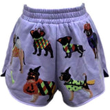 Lavender Halloween Dogs Short | Queen Of Sparkles