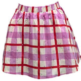 Pink & Red Plaid Cotton Skirt | Queen Of Sparkles