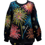 Black Bright Firework Sweatshirt | Queen Of Sparkles