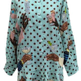 Blue Polka Dot Hands Holding Cocktail Glasses Dress | Queen Of Sparkles
