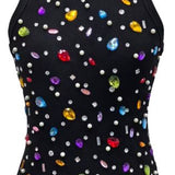 Black Jewel & Pearl Tank | Queen Of Sparkles