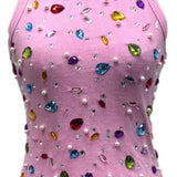 Pink Jewel & Pearl Tank | Queen Of Sparkles