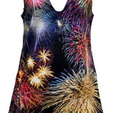 Firework Scene Sleeveless Dress | Queen Of Sparkles