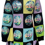 Colorblock Disco Ball Knit Dress | Queen Of Sparkles