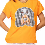 Licensed Tennessee Gingham Mascot Tee | Queen Of Sparkles