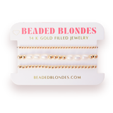 Pearl Stack In Gold (set of 3)