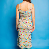 Rainbow Knit Zig Zag Pailette Tank Midi Dress | Queen Of Sparkles