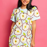 Light Blue Apple Slice Tee Dress | Queen Of Sparkles