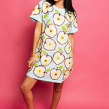 Light Blue Apple Slice Tee Dress | Queen Of Sparkles