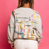 Grey New York City Map Sweater