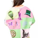 Licensed Lavender, Pink & Green Checkered Wicked Icon Sweatshirt | Queen Of Sparkles