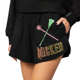 Licensed Black Broom and Wand Short | Queen Of Sparkles
