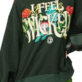Licensed Forest Green 'I Feel Wicked' Sweatshirt | Queen Of Sparkles