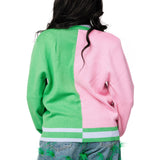 Licensed Colorblock Glinda & Elphaba Button Up Cardigan | Queen Of Sparkles