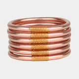 All Weather Bangles® (Set of 6) - Serenity Prayer | Rose Gold