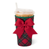 Iced Cup Coolie Large | Christmas Plaid