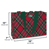Large Reusable Gift Bag | Christmas Plaid