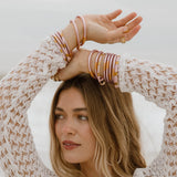 Veda Bangles - Set of 6 | Ice Rose