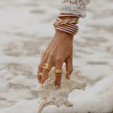 Veda Bangles - Set of 6 | Ice Rose