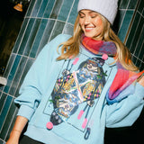 Aqua Ski QOS Card Sweatshirt | Queen Of Sparkles