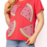 Red Gingham Watermelon Tee | Queen Of Sparkles