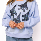Blue Angels Powder Blue Sweatshirt | Queen Of Sparkles