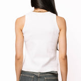 White 'QUEEN' Mustard On Hotdog Tank | Queen Of Sparkles