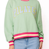 Green 'PILATES' Sweatshirt | Queen Of Sparkles