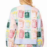 Multi Colorblock Passport Button Up Cardigan | Queen Of Sparkles