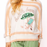 "Beach Bum" Umbrella & Chair Striped Top