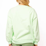 Light Green Queen Of The Sea Card Logo Sweatshirt | Queen Of Sparkles