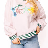 Pink "Beach" Icon Sweatshirt | Queen Of Sparkles