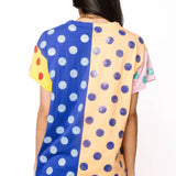 Multi Colorblock Polka Dot Tee | Queen Of Sparkles