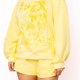 Yellow Tonal QOS Card Logo Short | Queen Of Sparkles