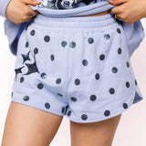 Pale Blue Polka Dot QOS Sparkle Short | Queen Of Sparkles