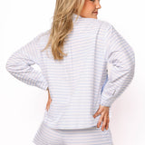 White & Blue Striped Blue Angels Cotton Short | Queen Of Sparkles
